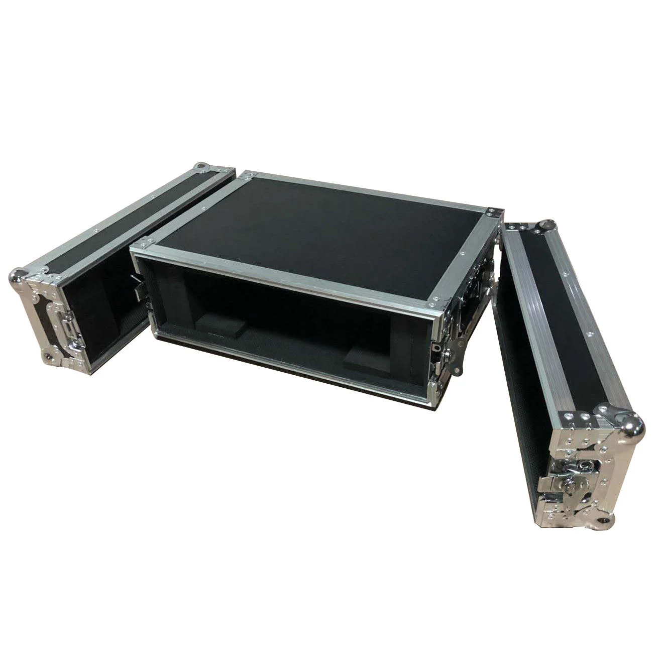 Professional 2U Aluminum Flight Case for Audio Amplifier Tool Box Durable Stage Performance Gear Protective Road Box Pro
