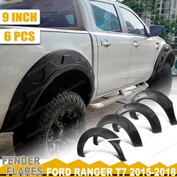 LED Fender Flares Wheel Arch For Ford Ranger T7 MK2 PX Wildtrak 2015 2016 2017 2018 Extended Mudguards Car Accessories