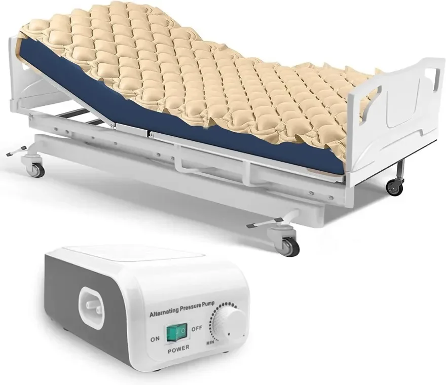 Alternating bubble waffle anti-decubitus and anti-bedsore inflatable Medical air mattress for bedridden patient on bed