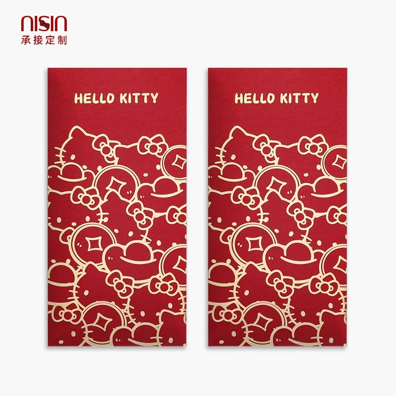 Anime Kawaii Cartoon Cute Sanrios Girl Creative Cartoon Big Head Hellokittys Personality Childrens Happy New Year Red Envelope