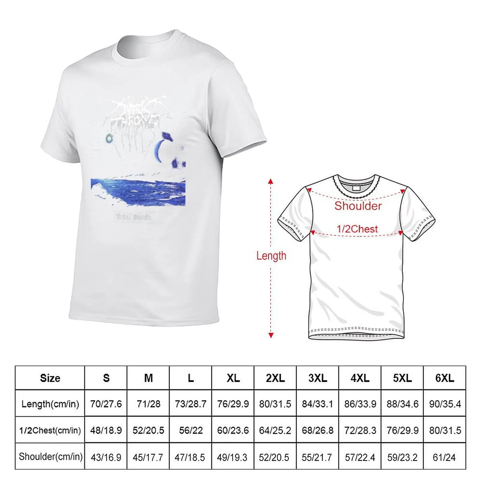 الأكثر مبيعا! تي شيرت Total Sea Moon تي شيرت رجالي مصمم تي شيرت رجالي من القطن الثقيل #5