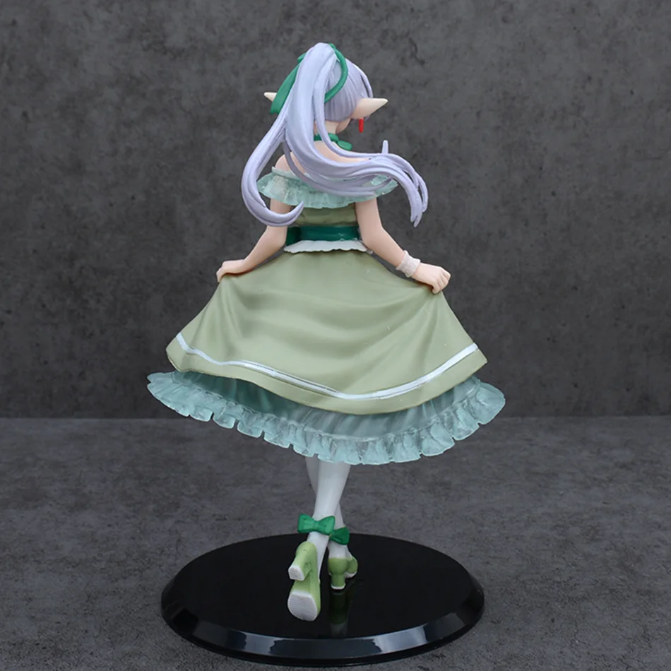Frieren Beyond Journey's End 19cm Green Evening Dress Frieren PVC Figure, Elf Anime Desktop Ornament Collectible Gift