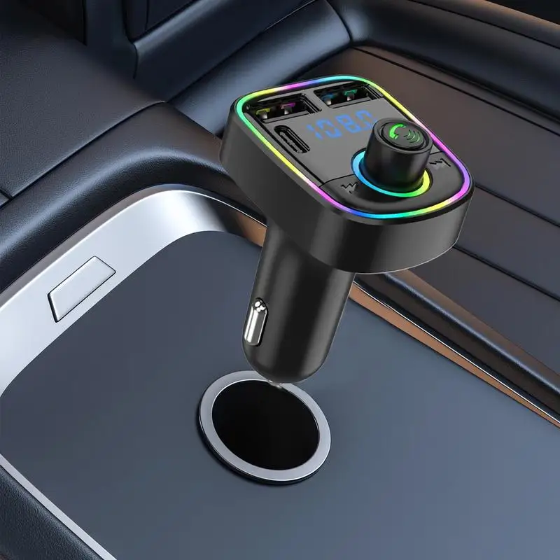 

Car FM Transmitter Vehicle Music Adapter Smart Noise-Canceling Car MP3 Player FM Transmitter For Daily Commuting Travel Driving