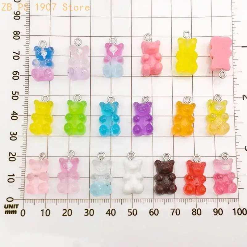 32 Pcs Pendants Sweet Candy Lollipop Bear Jewelry Making DIY 55KA