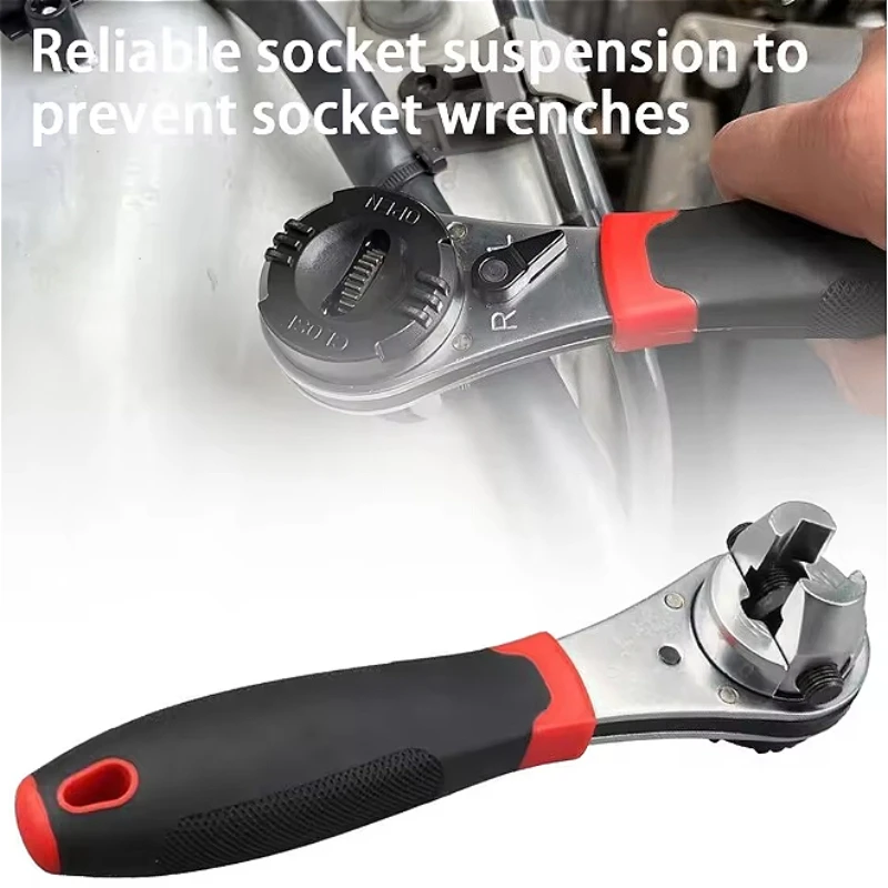 

6-22MM Adjustable Adjustable Wrench Rust Corrosion Protection Heat Treated Ratchet Wrench Quick Release Universal Socket Wrench