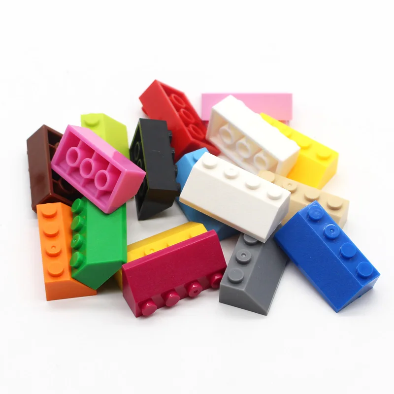 100pcs MOC Brick Slope 45 2x4 3037 DIY Educational Building Block Compatible with Assembles Particles Bulk Toys