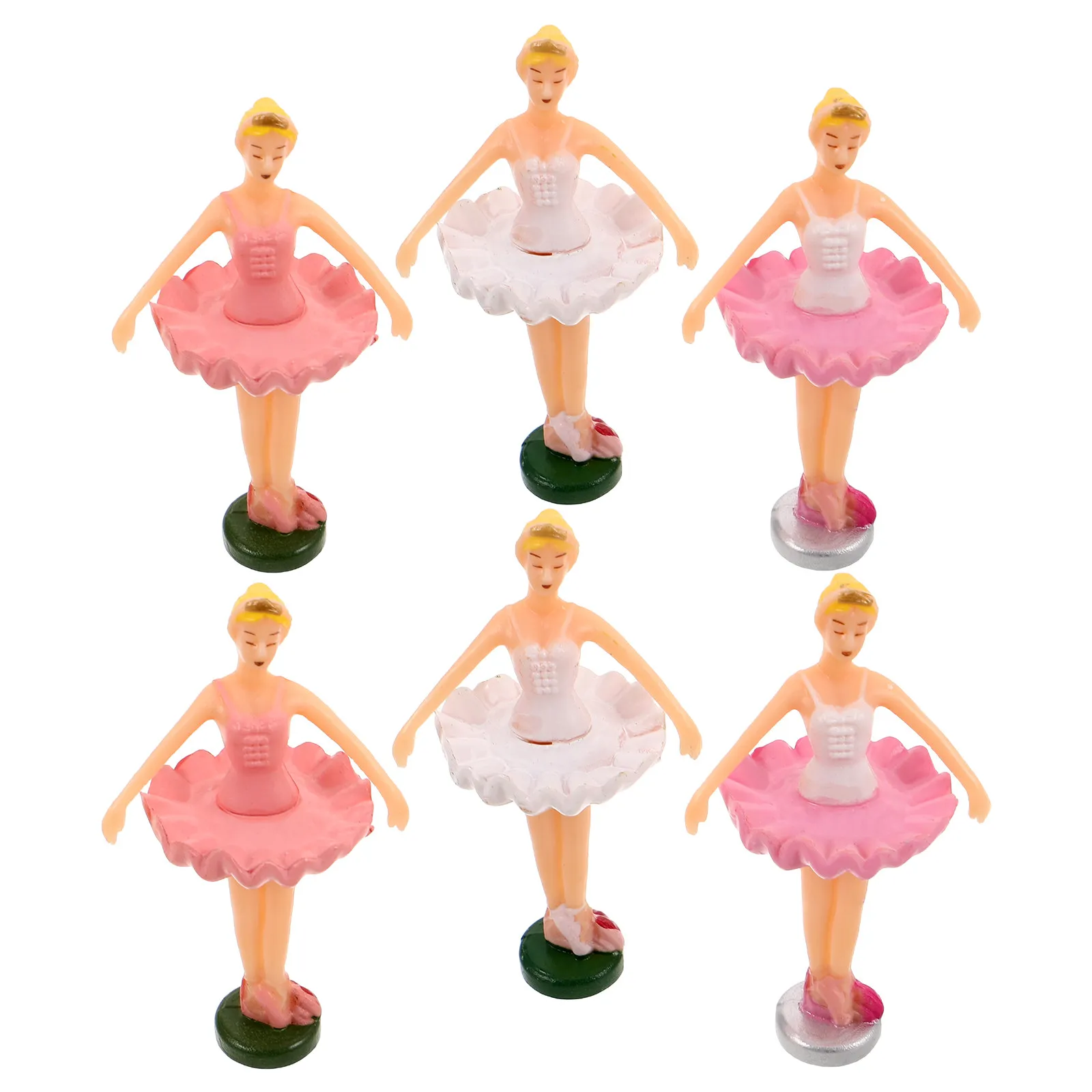 

6Pcs Auto-Rotating Musical Box Ballet Statues Lightweight Dancing Ballerina Girl Sculptures Elegant Princess Birthday Party