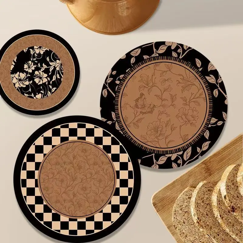 

European Retro Simple Insulation Mat, Table Mat, Plate Mat, Coaster, Non-slip Anti-scald Mat