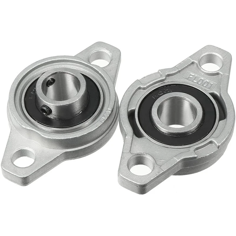 

40Pcs KFL001 12Mm Zinc Alloy Self Aligning Pillow Block Flange Bearing Rhombic Bearing Housing