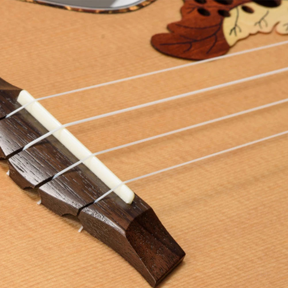 

8 Pcs The Strings Ukulele Accessories Replacement Part Musical Instrument White Accessory Adjustable Strap
