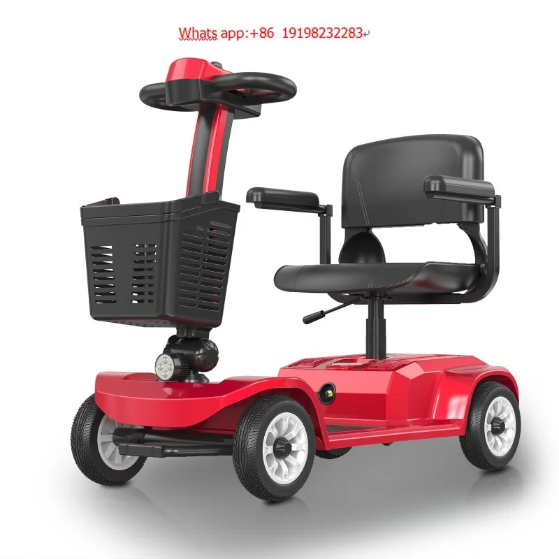 

Aluminum Alloy Elderly Lightweight Portable Folding Travel Electric Mobility Scooter 4 Wheels Electric Tricycle for Elder