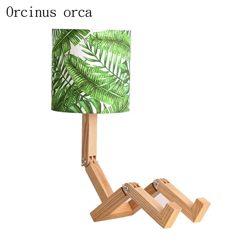 Originality  is desk desk lamp Nordic modern simple desk lamp learn to read solid wood green starry sky decorative desk lamp