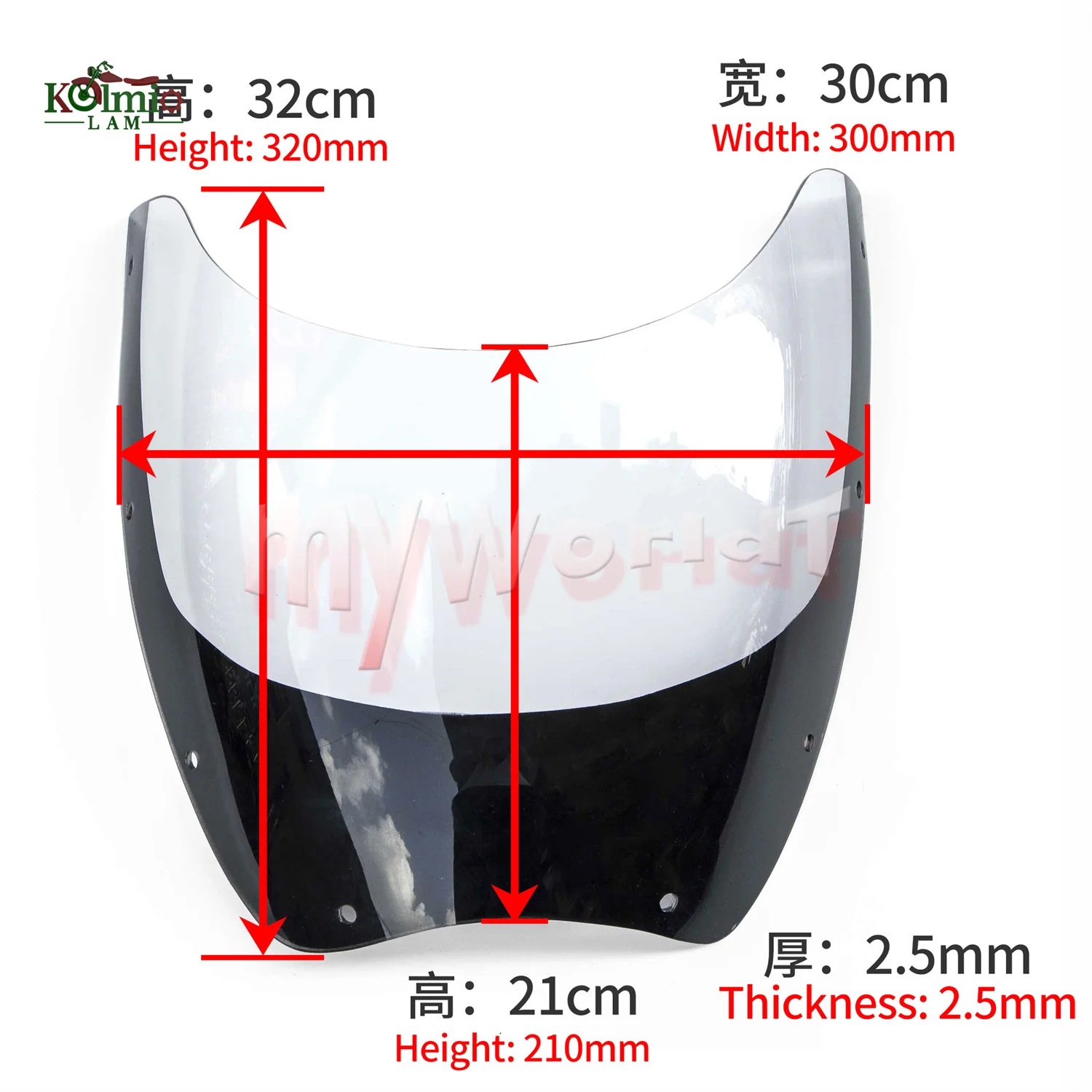 Fit For Yamaha RD350LC RZ350 1981 - 1986 Motorcycle Windshield Windscreen RD350 RZ RD 350 LC