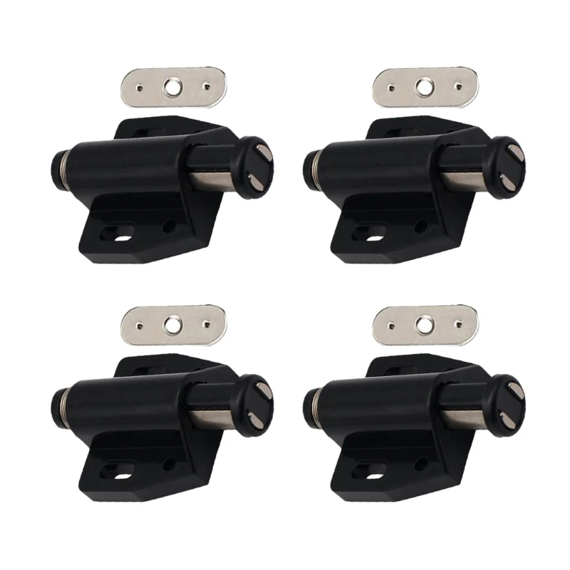 LXAF Pack of 4 Door Catch Push Open Touch Latchs Plastic Soft Close