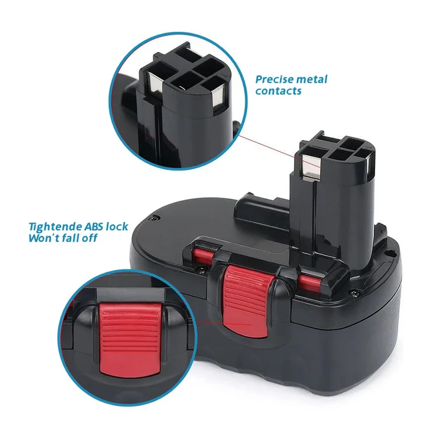 For Bosch 18V 12800mAh BAT025 Rechargeable Battery Ni-CD Power Tools Bateria For Drill GSB 18 VE-2, PSR 18VE, BAT026