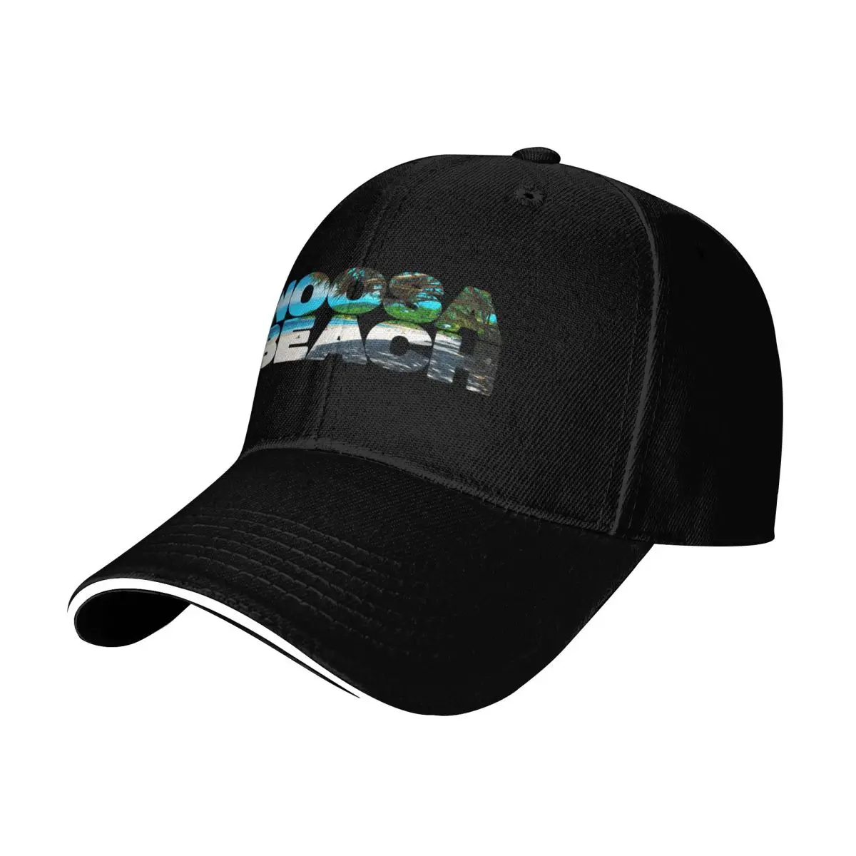 NOOSA BEACH - Sunshine Coast, Queensland Baseball Cap Lightweight Packable Gift for Him Her Casual Daily Wear