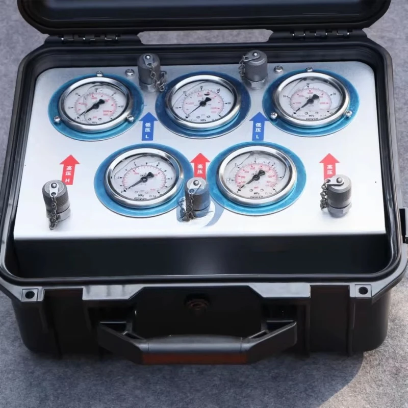 Stress testing kit 5 Test hose 5 Pressure gauge 11 Test fitting 13 Tee fitting