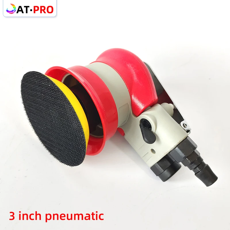 3-inch Pneumatic Sandpaper Machine 75mm Sander For Car Finish Grinding Wood Polishing Dry Grinder