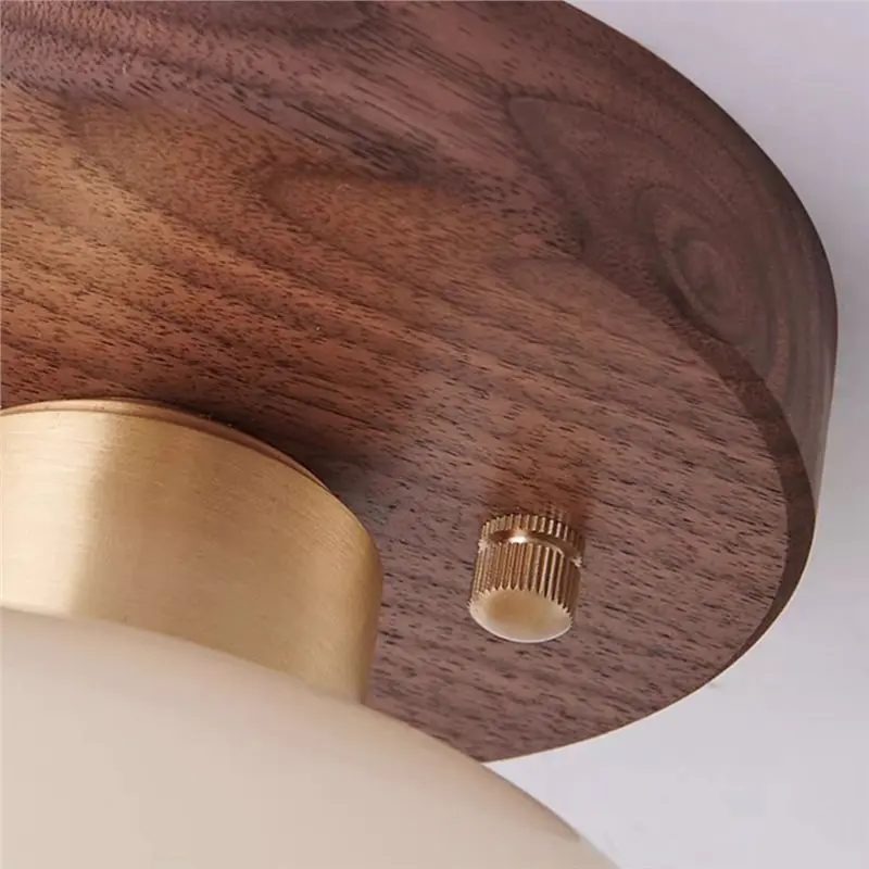 B23B الفاخرة الجوز الصينية ضوء السقف الرجعية نمط الممر ضوء لباب الشرفة شرفة مدخل الإضاءة #2