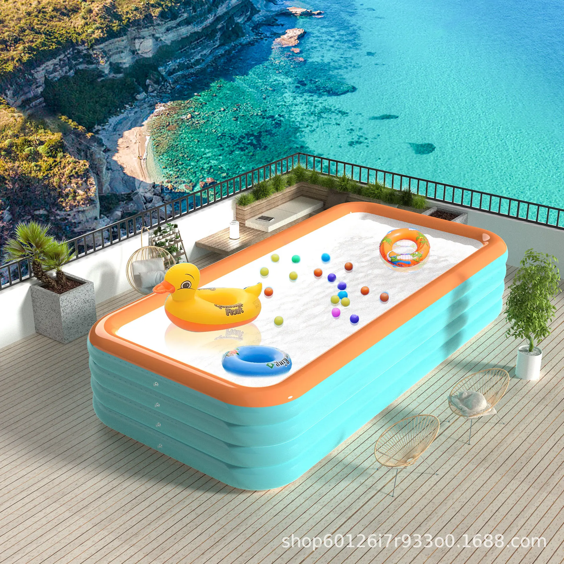 

Large Inflatable Pool for Kids Outdoor Thickened Family Swimming Pool Giant Play Pool