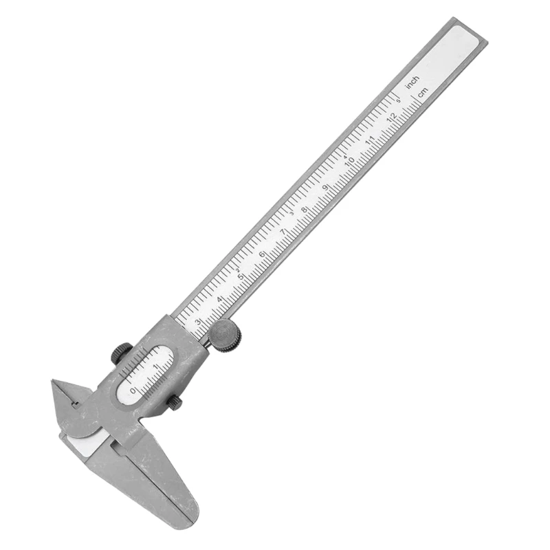 Caliper Vernier Ruler with Inch/Metric High Accuracy Metal Vernier Caliper Micrometer Gauge Measuring Tool 0-5 Inches