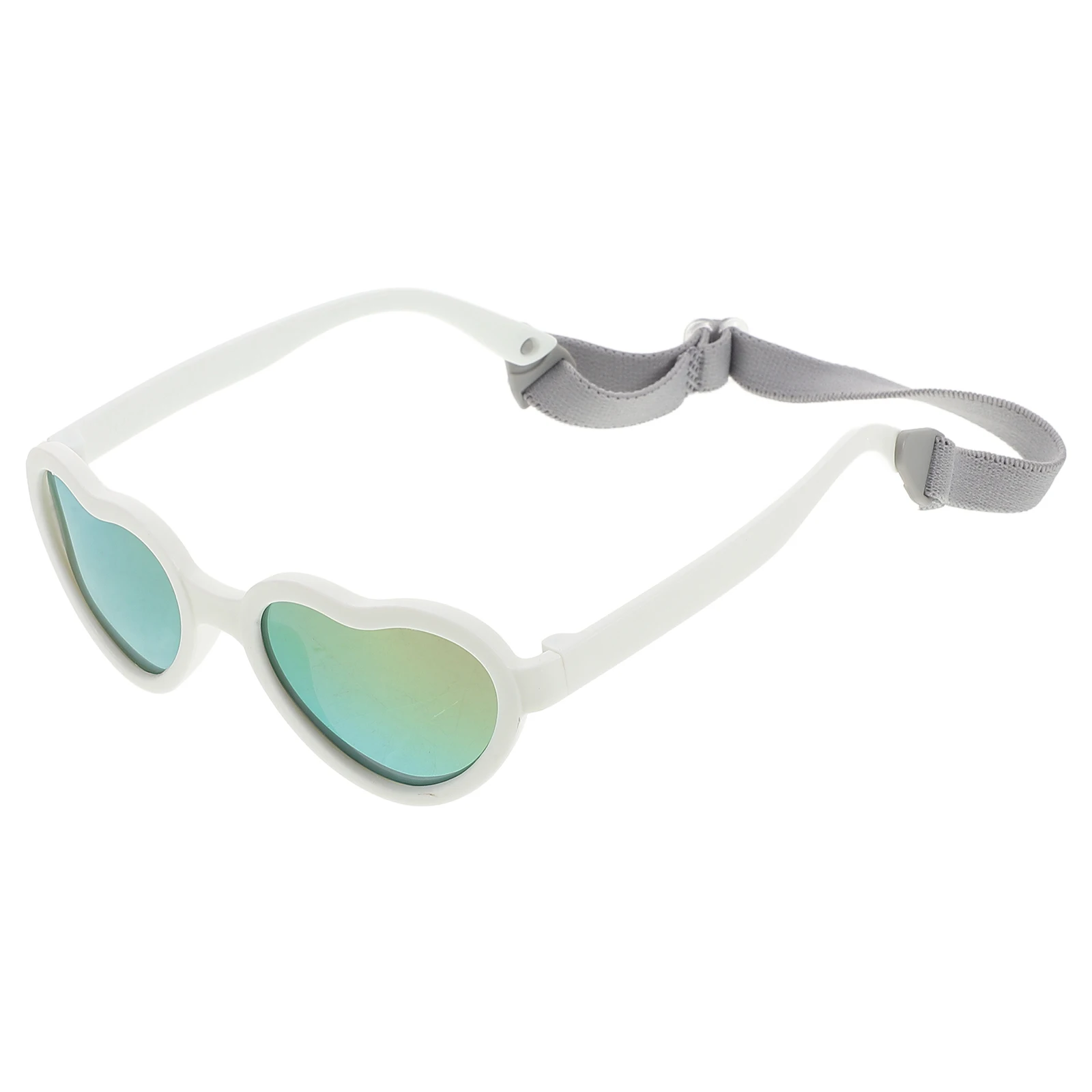 

Children Sunglasses Infant Girl Kids White Frame Polarized UV400 Protection Heart Shaped Glasses For Girls Baby