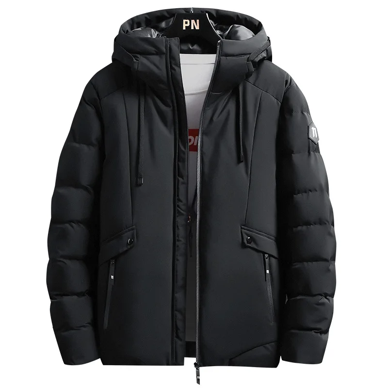 2022 Men's High-quality Winter Clothes New Casual Hooded Thick Cotton Down Jacket