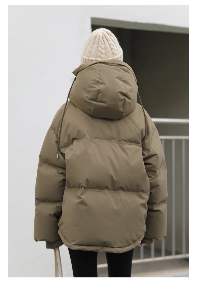 CHIC VEN Women Down Coat Solid Warm Down Jacket New 90 White Duck Down Windproof Hooded Female Overcoat Winter 2023