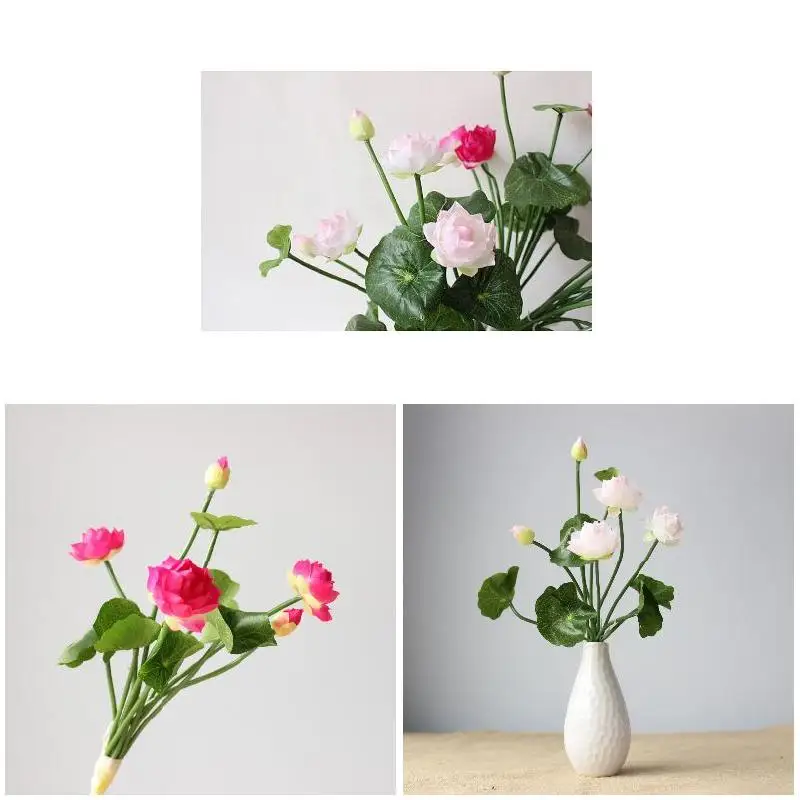 زهرة اللوتس الاصطناعية لديكور المنزل الحزب ، أسلوب أنيق ، ألوان زاهية ، وهمية ، عطلة