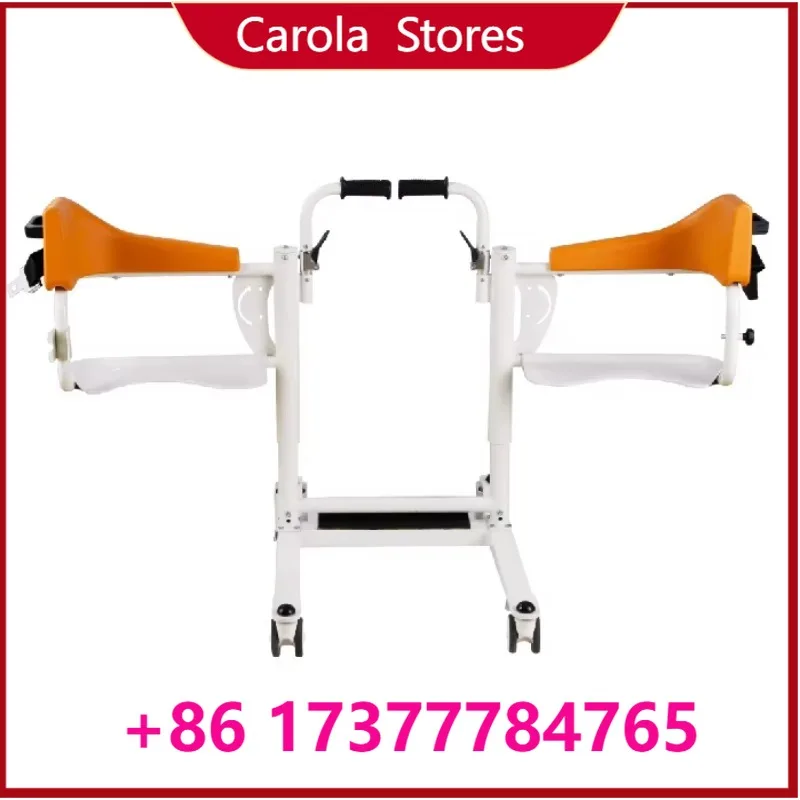 Hot Sale Adjustable Manual Patient Transfer Commode Chair Portable Mobile Nursing Toilet for Rehabilitation Care