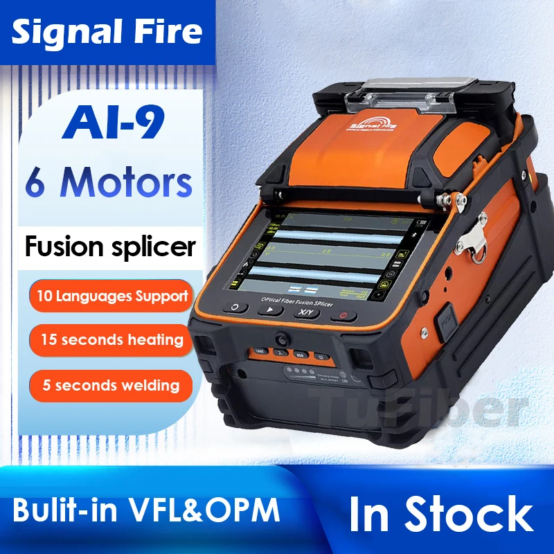 

Original AI-10A AI-9 AI-6A 8C Signal Fire SM & MM Multi-Language FTTH Fiber Optic Splicing Machine Optical Fiber Fusion Splicer