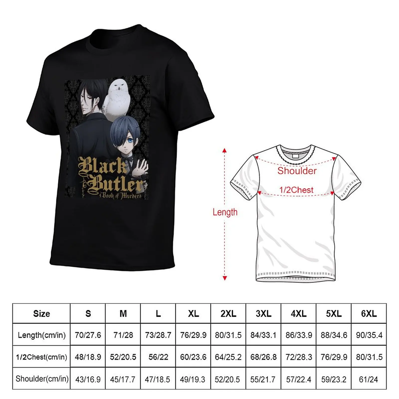black butler black T-Shirt t shirt personalised t shirts cotton 100% man t shirt designer T-shirt - view 2