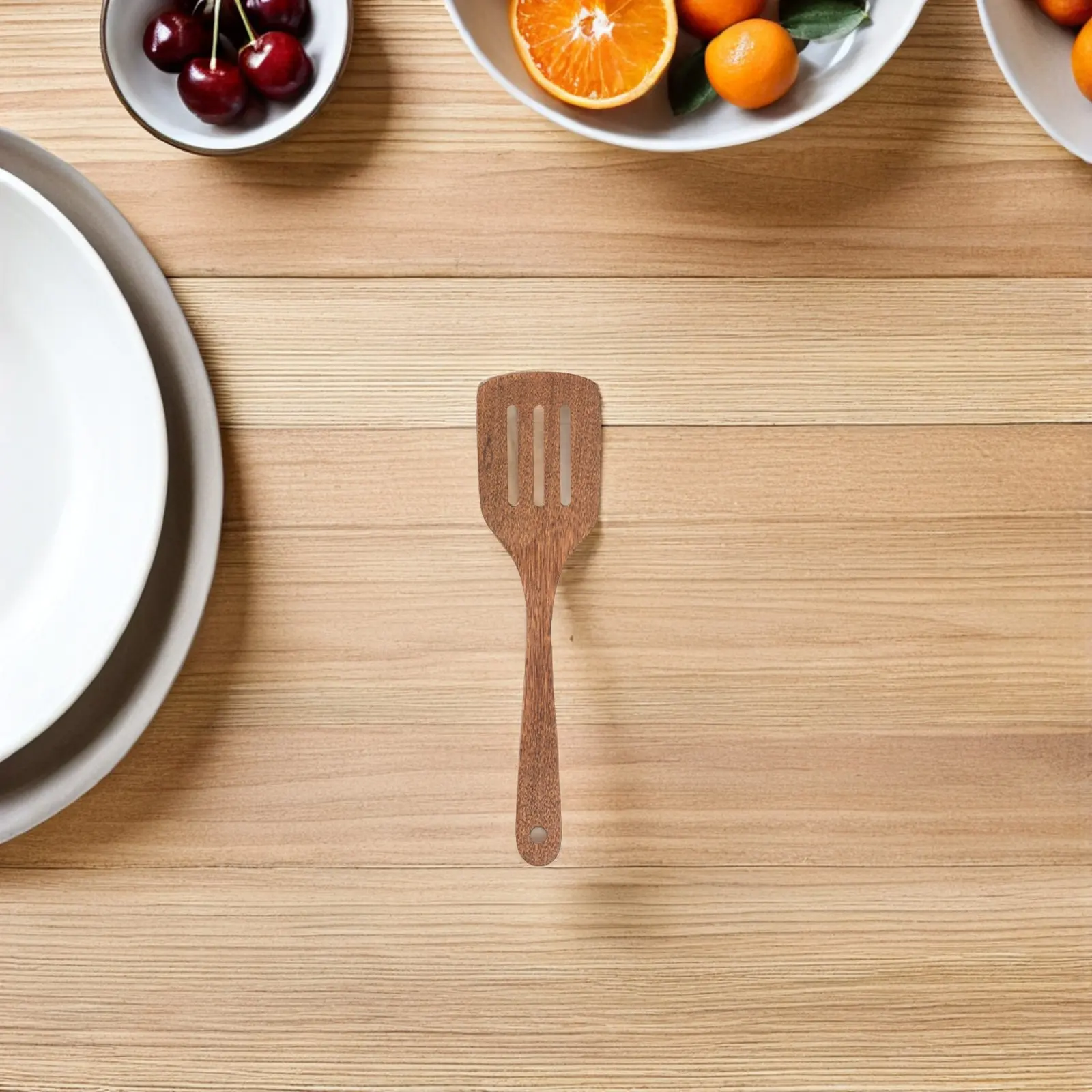 3Pcs Wooden Turner Cooking Utensil Set Natural Grain Chicken Wing Wood Heat Resistant Spatula Slotted Scraper Nonstick Cookware