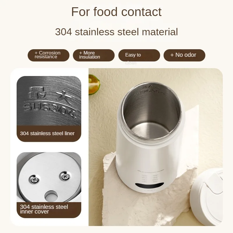 400ML Electric Water Cup Intelligent Boiling Cup Multifunctional Health Portable Baby Thermal Travel Bottle