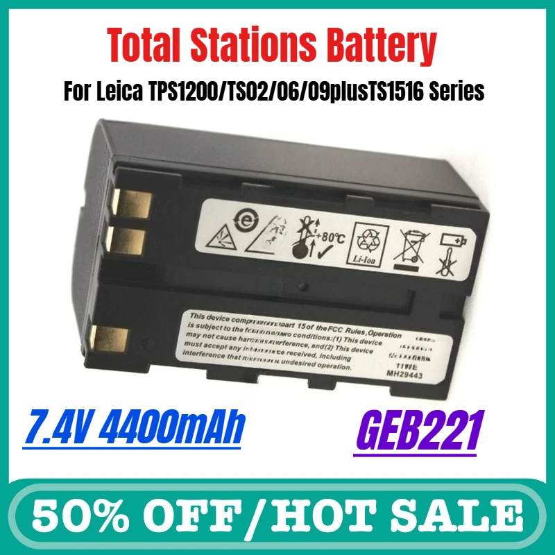 بطارية 7.4 فولت 4400 مللي أمبير في الساعة GEB221 لسلسلة Leica TPS1200/TS02/06/09plusTS1516 #1