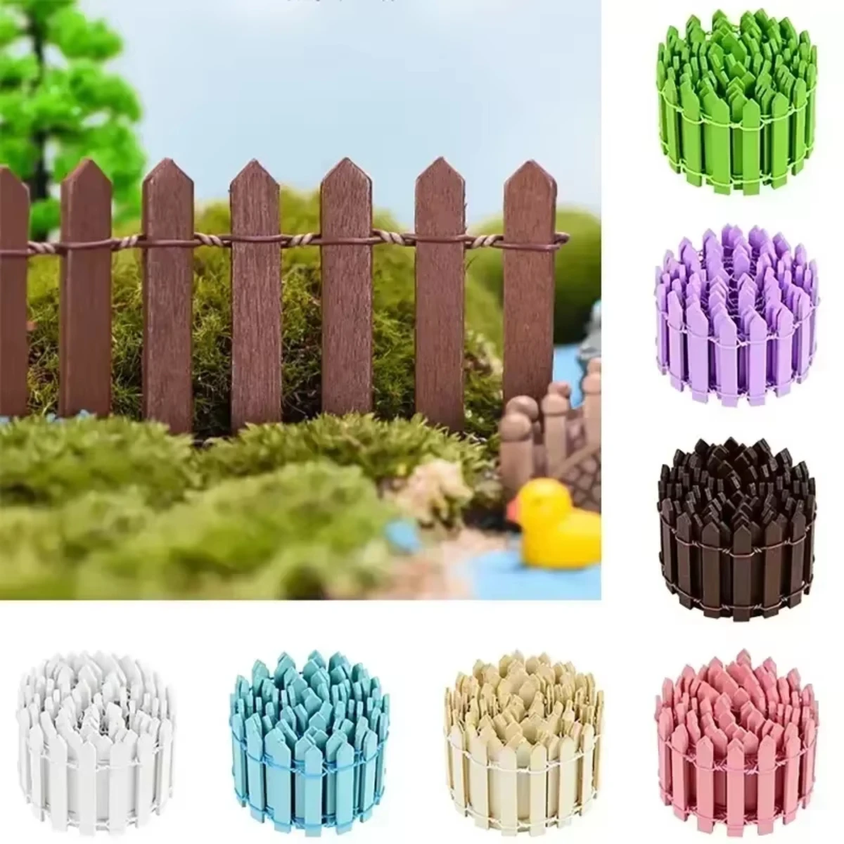 

Succulent Wooden Fence 90cm Extended Micro Landscape Ornament Mini Fence Landscape Fence Tool