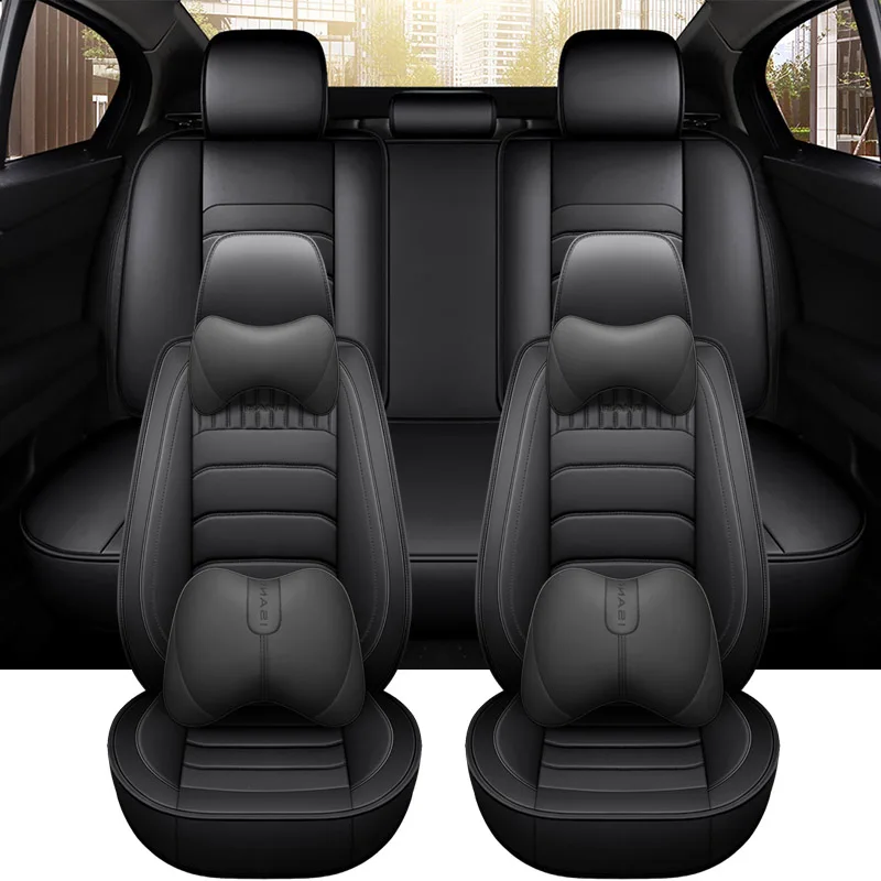 

WZBWZX Leather Car Seat Cover 98% car model for Toyota Lada Renault Kia Volkswage Honda BMW BENZ car accessories 5 seats