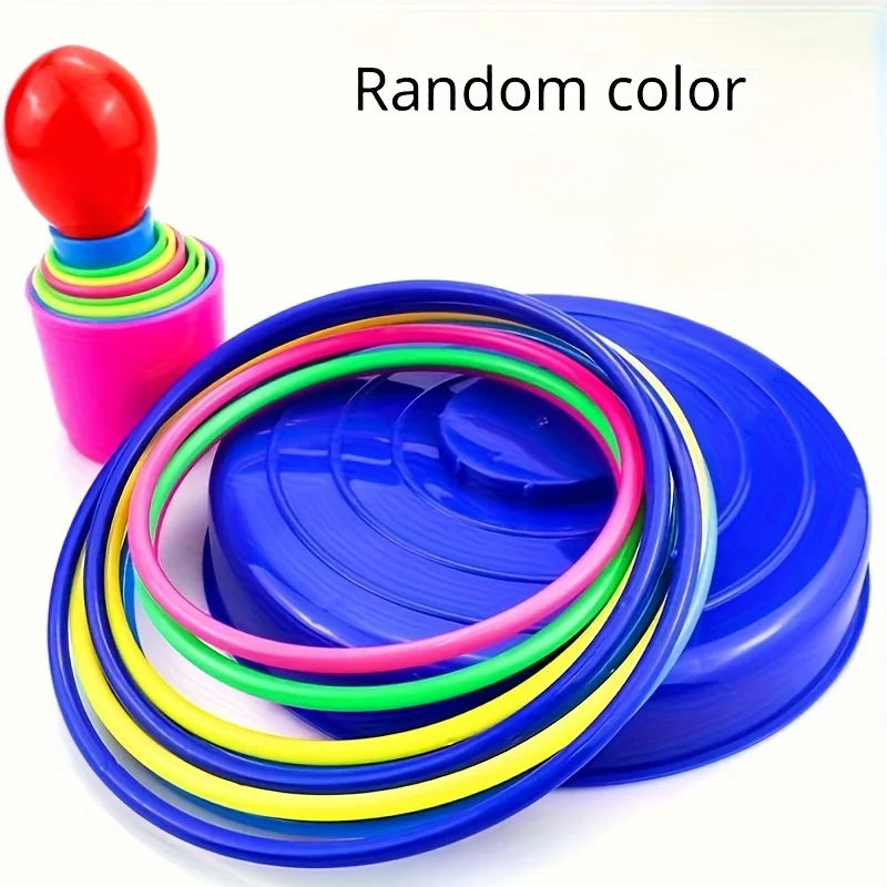 1set Colorful Hoop Game Set - Outdoor Throwing Rings for Kids, Family Party Games, Halloween/Christmas Gift