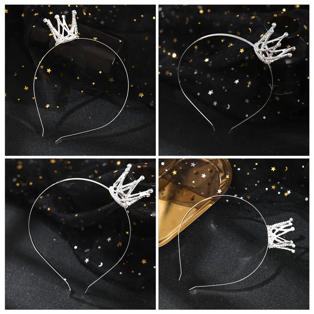 

Princess Crown Women Headdress Wedding Prom Crystal Bride Rhinestone Alloy Hair Decor Elegant Noble Hoop Girls Pageant Party