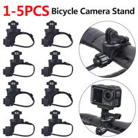 MTB Bike Camera Stand Universal Road Bicycle Round/Flat Handlebar Camera Mount Holder Anti-Slip For-Gopro Insta 360 Accessories