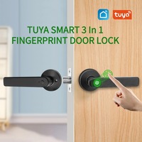 Intelligent Door Lock Tuya Smart Fingerprint App Remote Control Unlock Home Security Locks Keyless Entry Electronic Doors Lock