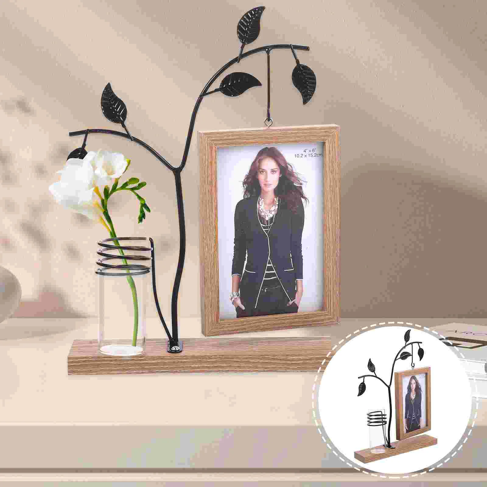 

Household Adornment Table Decor Hydroponics Crafts Photo Holder Picture Frames Container