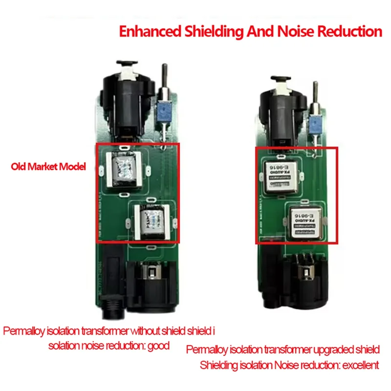 ABKN-Audio Isolator Noise Reduction DI Ground Box 6.35 To Cannon Stereo Agricultural Electric Guitar Noise Eliminatio