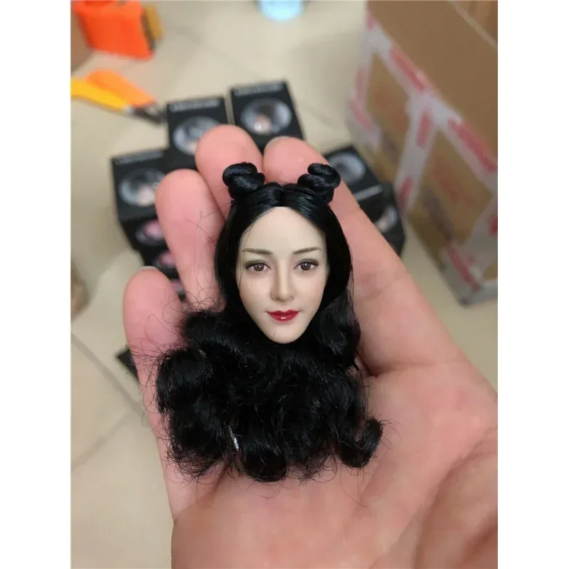 1/6 Scale Dilraba Head Sculpt Asian China Beauty Girl Head Carving Model Toy for 12in Action Figure Doll