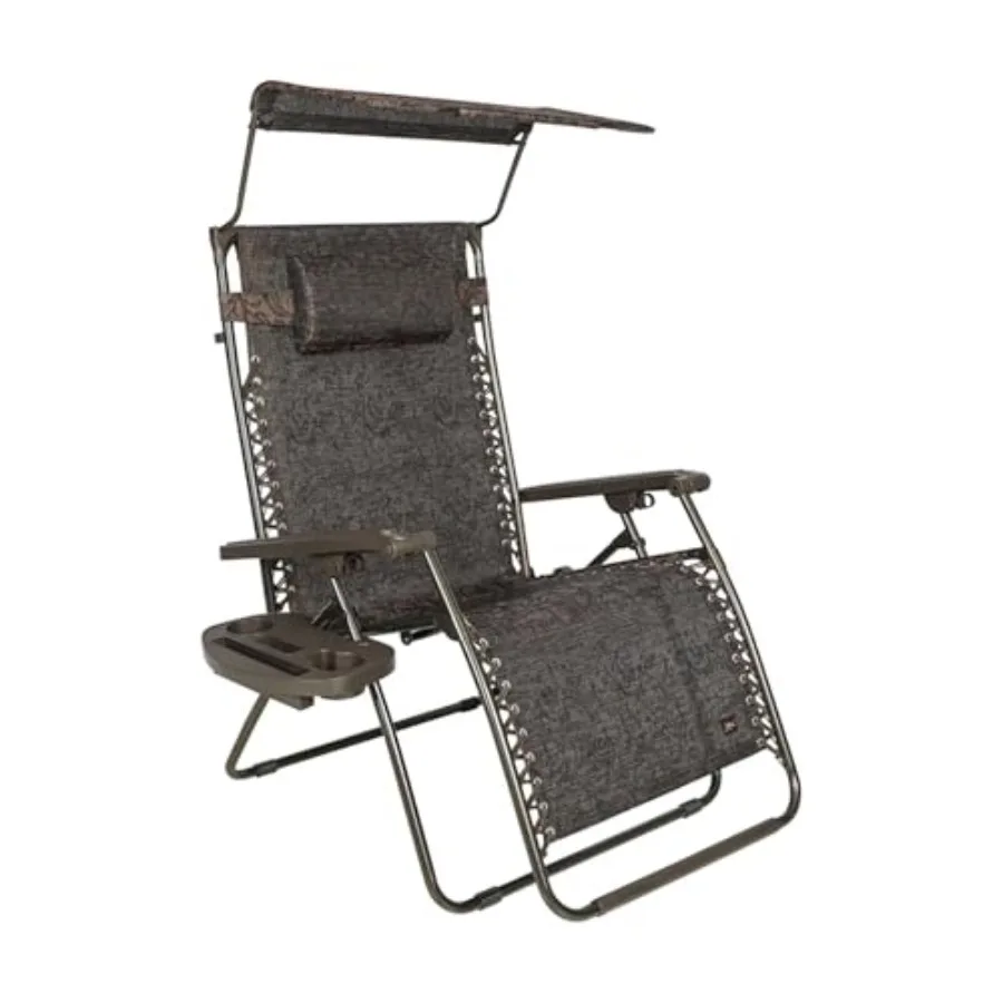 Outdoor lounge chair set of 2, 33 wide XXL zero gravity design, aluminum frame, black, foldable and weather-resistant