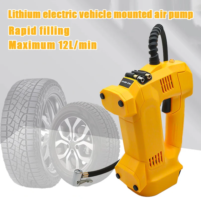 Air Pump Bicycle Tires Balls Portable Cordless Rechargeable Car Tire Inflator Air Compressor For Dewalt 18V 20V Lithium Battery