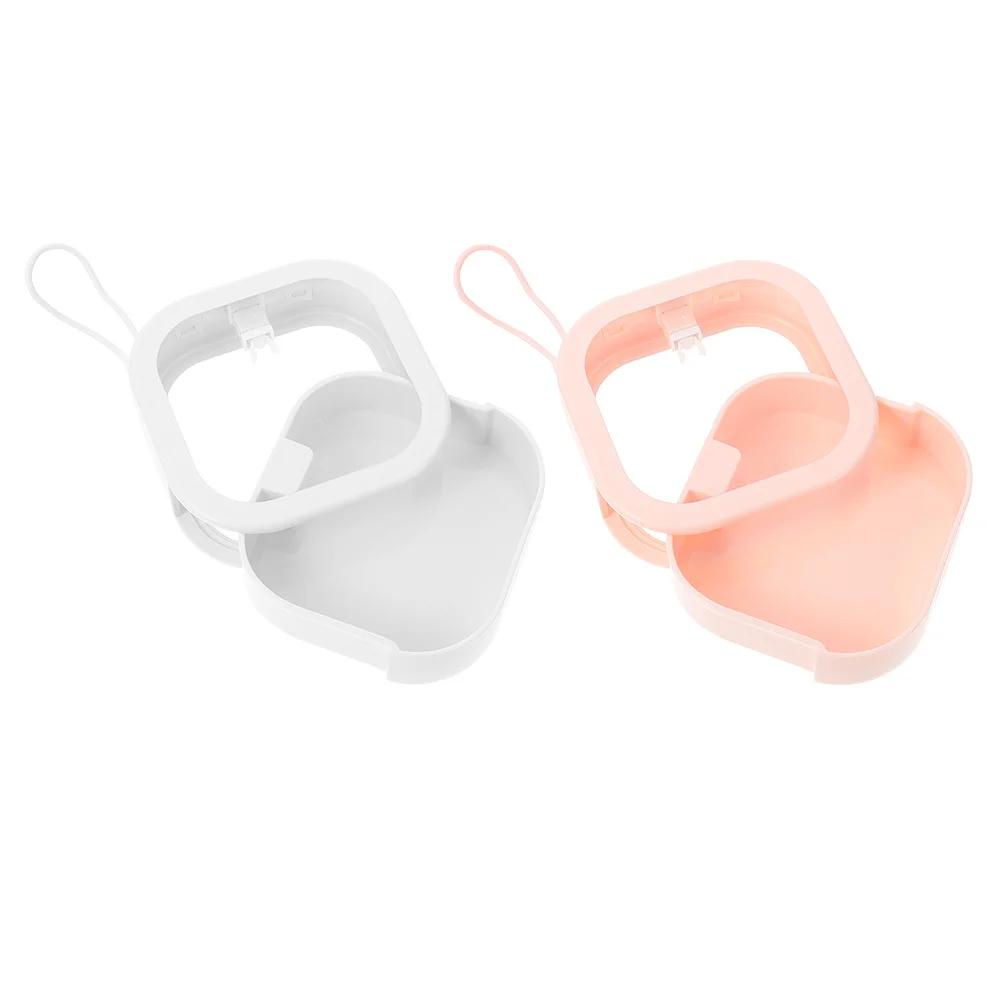 2pcs Jewelry Storage Box Transparent Portable Multi-Function Earring Case Visible Convenient Organizer Travel Jewelry Accessory