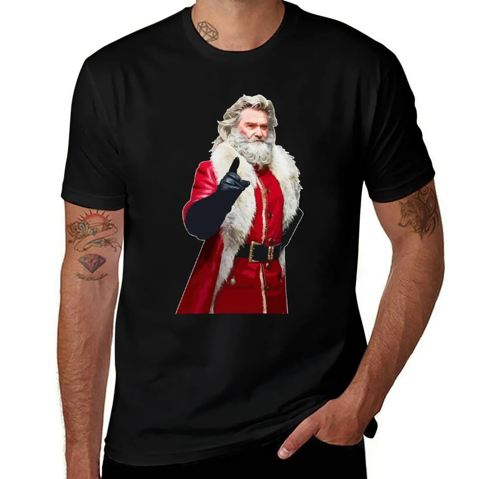 Santa Claus from Christmas Chronicles T-Shirt Basic Daily Outfit Short Sleeve Tee T-Shirt