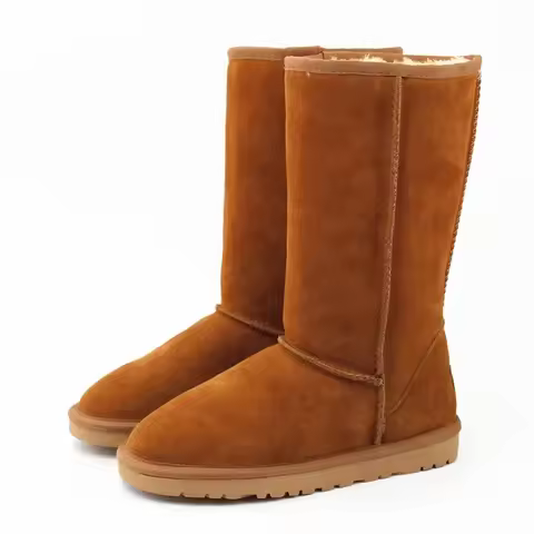 Genuine Leather Snow Boots Women Top Quality Australia Classic Boots Winter Boots for Women Warm Long Boots Botas Mujer