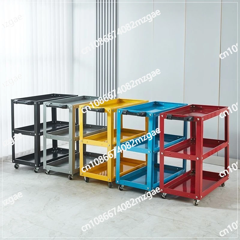 

Bicycle repair rack Hardware tool rack Three-layer mobile tool cart Auto repair parts rack Multifunctional trolley